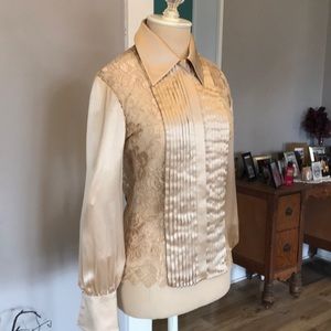 Valentino button up silk blouse size 6